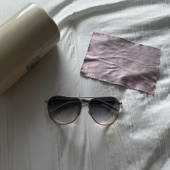 Jimmy Choo Silver Sunglasses - Picture 1 of 6
